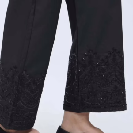 Alternative view of Embroidered Cotton Pallazo Trouser