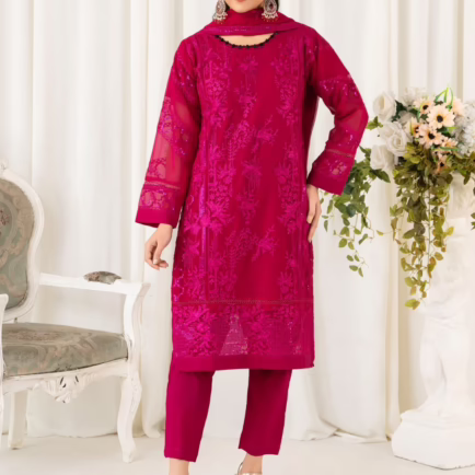 Ready Made Embroidered Chiffon Suit