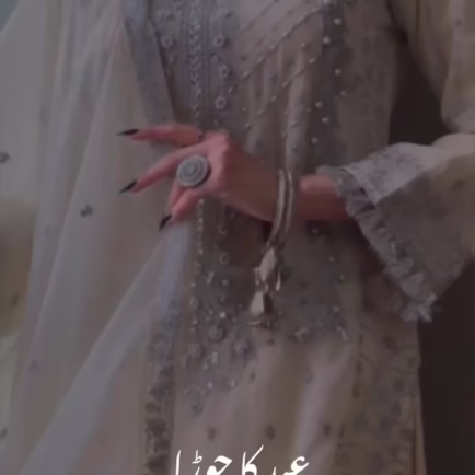 Alternative view of Cream Embroidered Chiffon Eid Suit