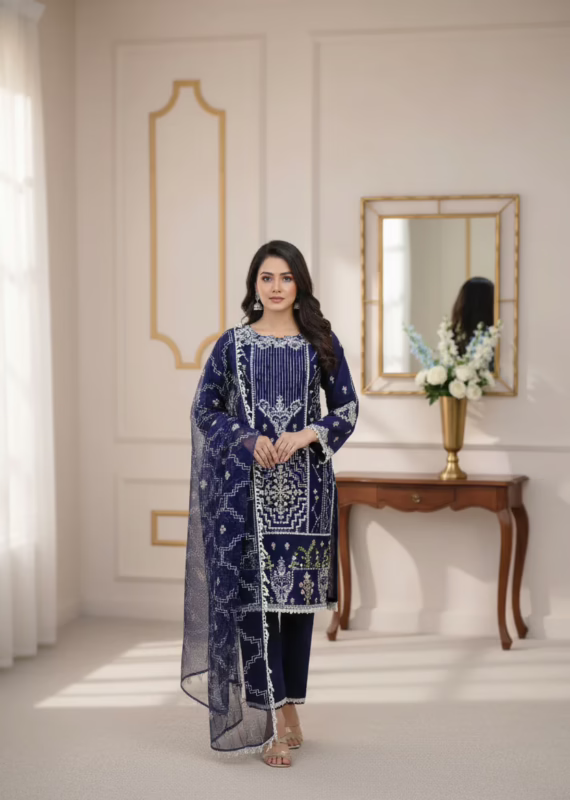 Bajra Fabric Embroidered Salwar Kameez
