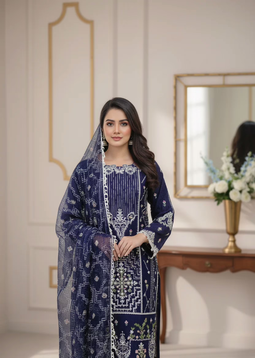 Bajra Fabric Embroidered Salwar Kameez - Image 4