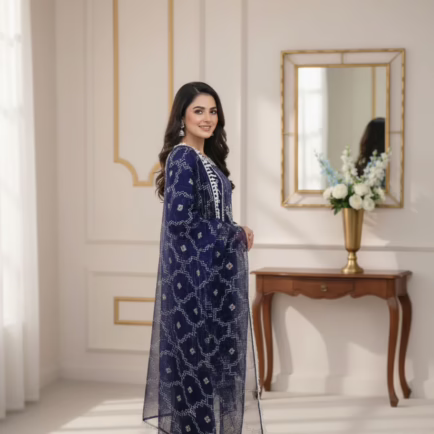 Alternative view of Bajra Fabric Embroidered Salwar Kameez