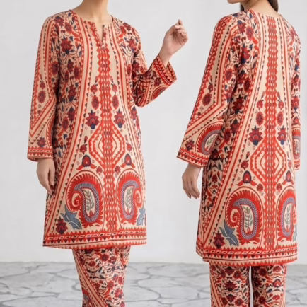 Two Piece Printed Co-ord Suit